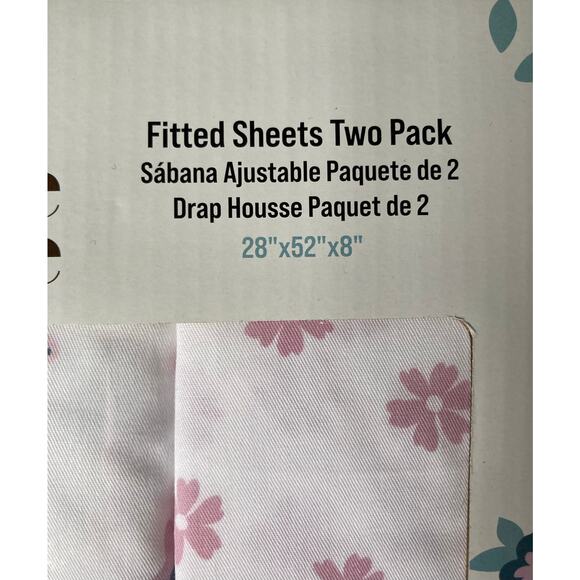 Crib Fitted Sheets 2 Pack My Little Zone Butterflies - Picture 2 of 3